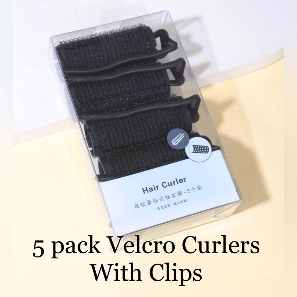 🔴 5 pack Velcro Curlers